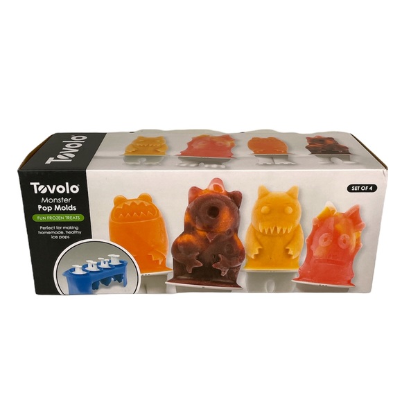 Tovolo Ice Pop Flexible Silicone Monster Freezer Molds, Set of 4 - Picture 8 of 8